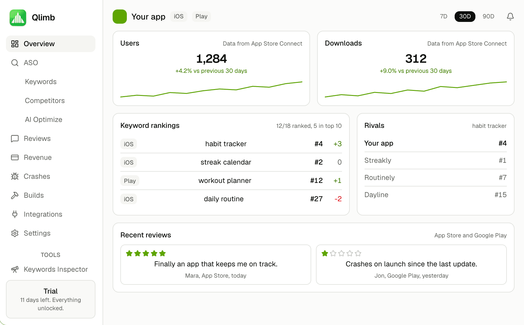Qlimb screenshot 1